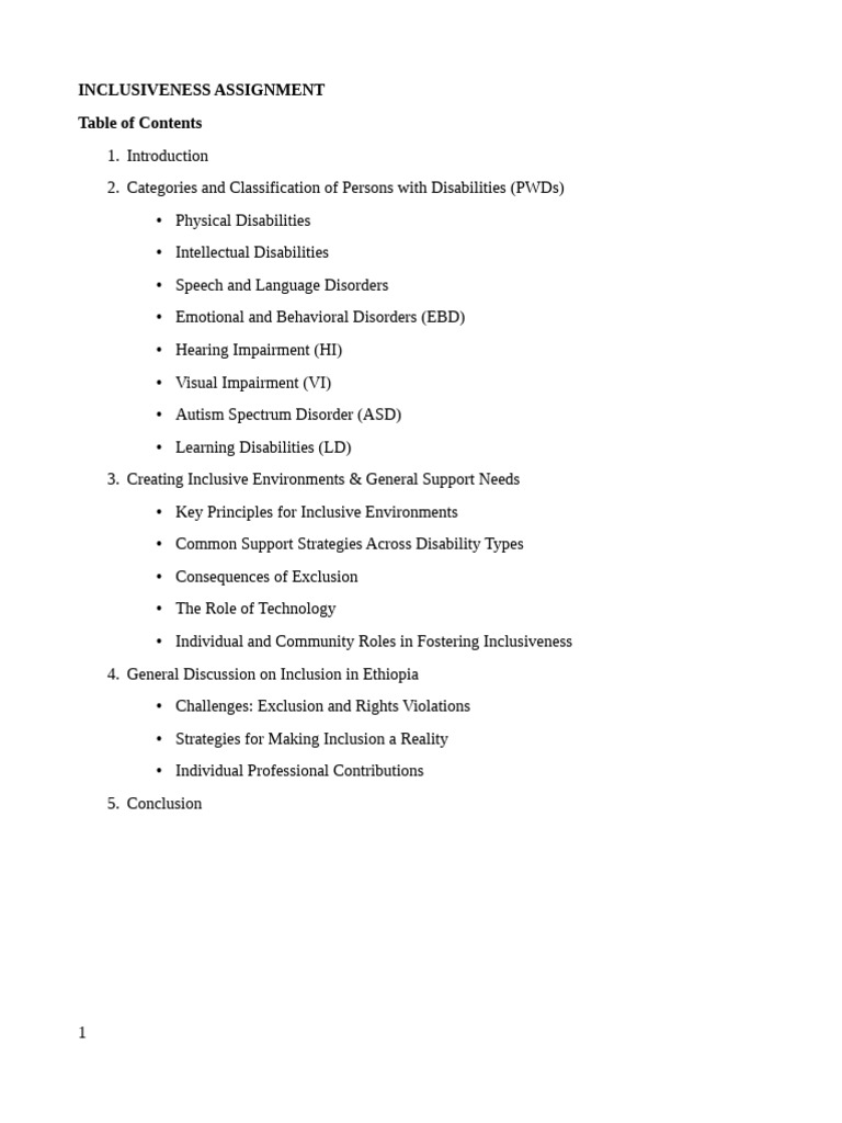 Inclusiveness Strategies for Disabilities | PDF | Disability | Visual ...