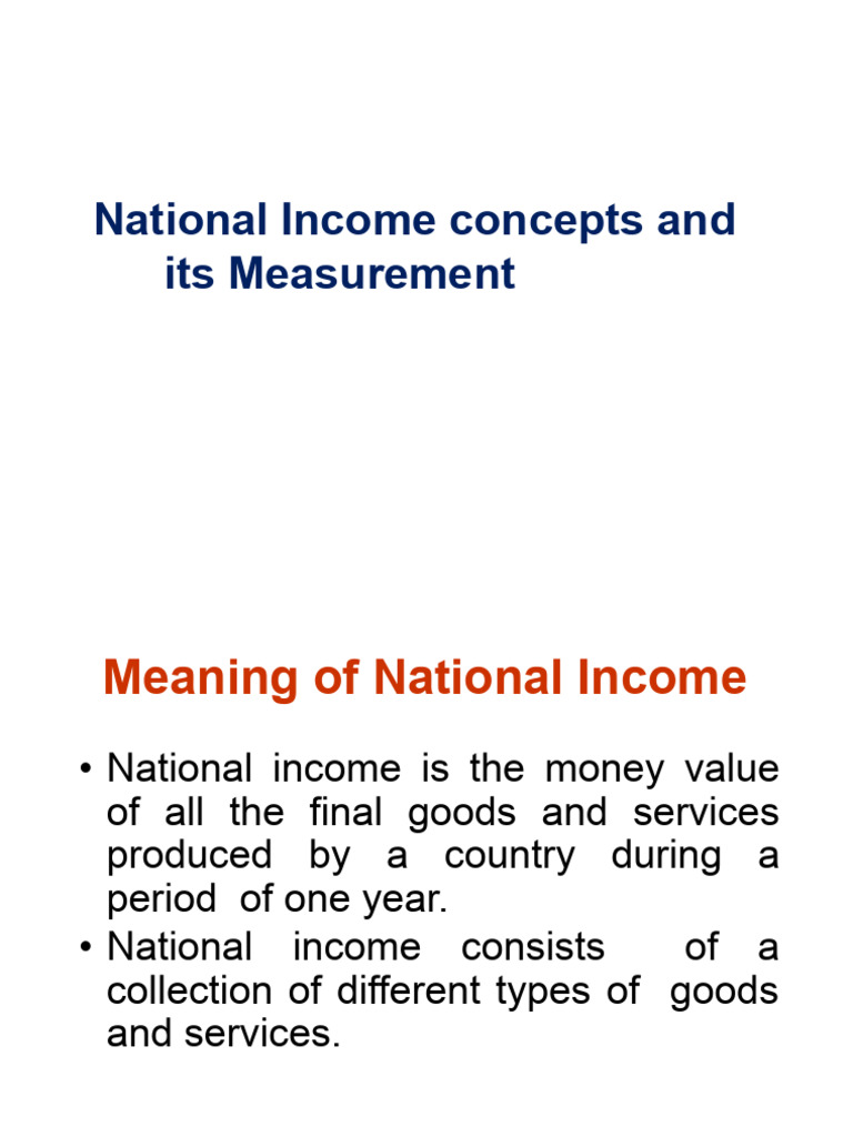 National Income Measurement Explained | PDF | Gross Domestic Product ...