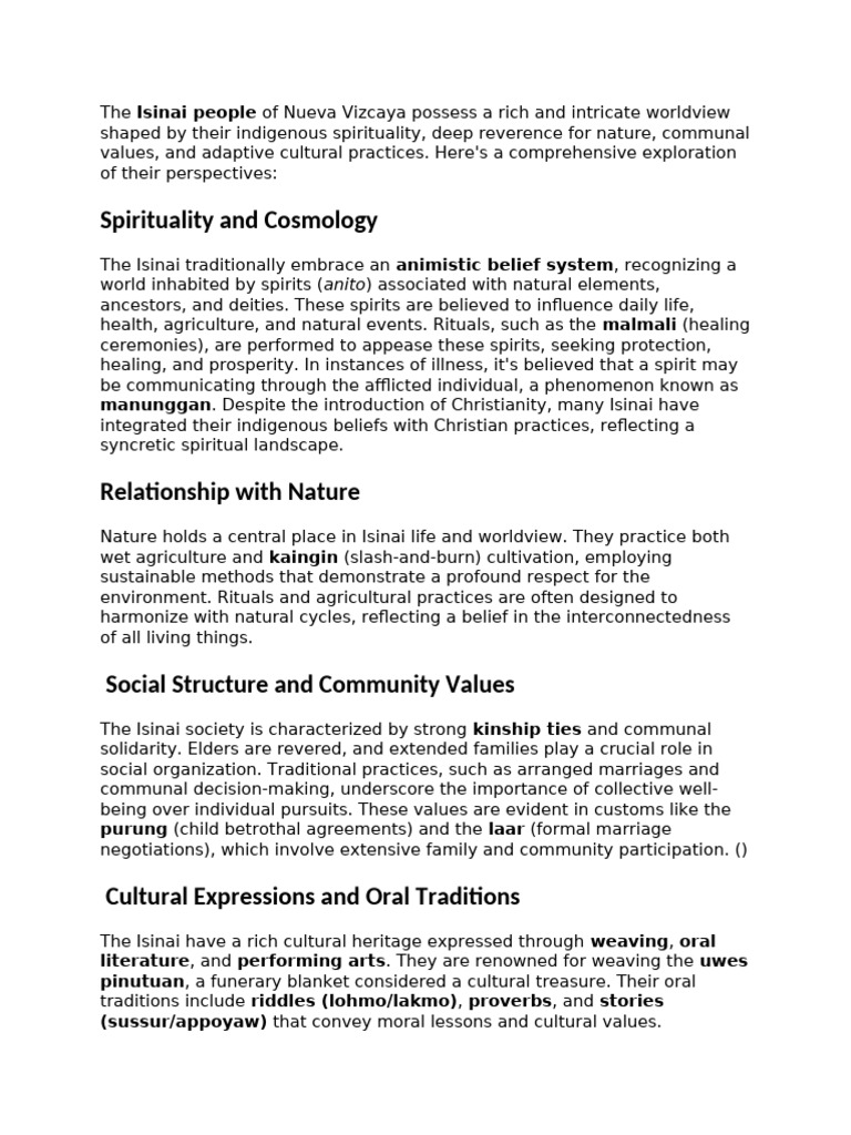 Isinai Culture and Spirituality in Nueva Vizcaya | PDF | Rituals ...