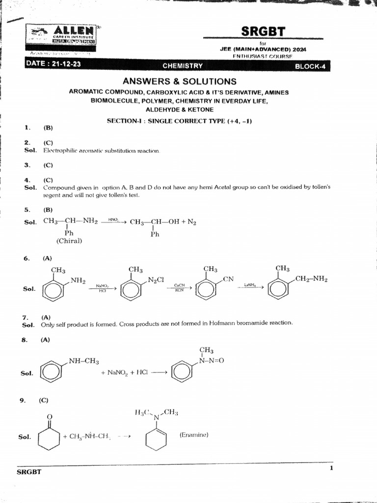 Chem 4 Sol | PDF