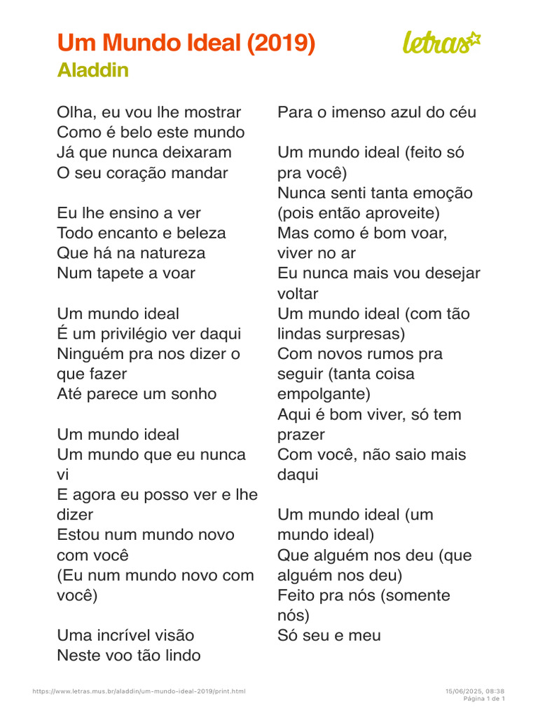 Letra da música 