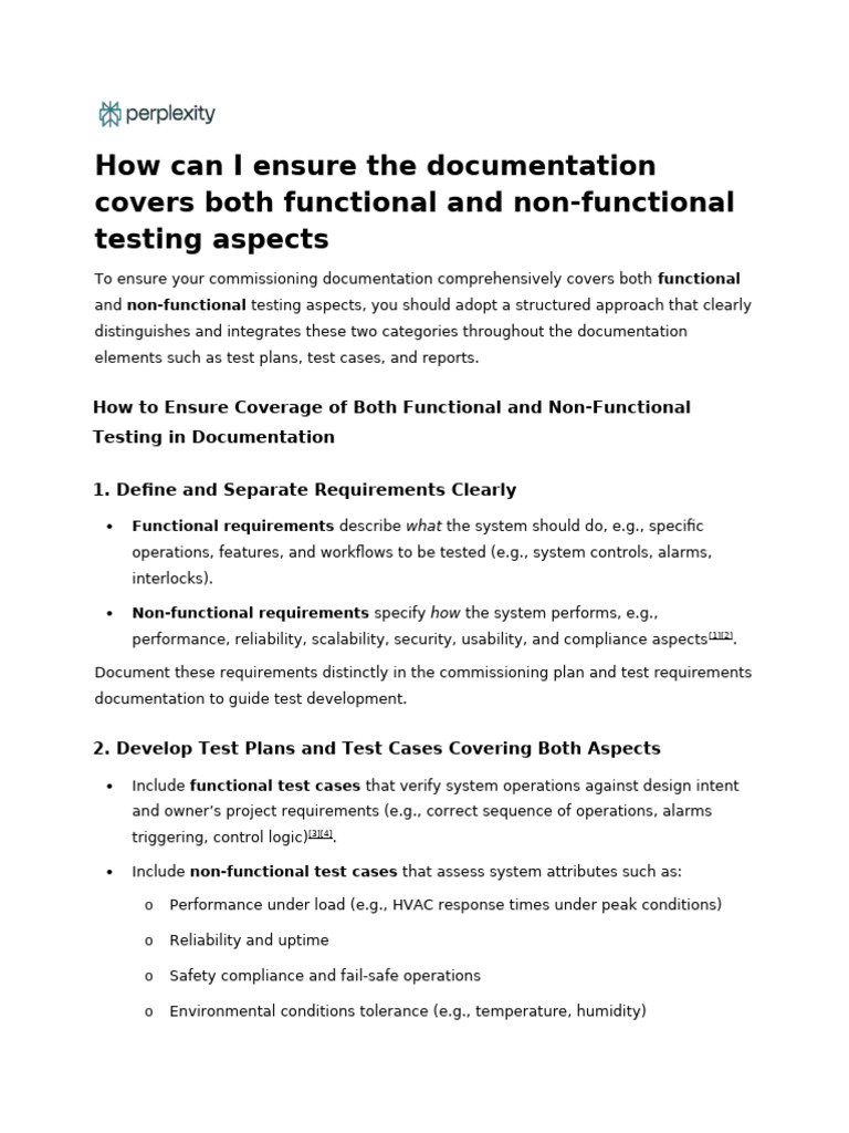 How Can I Ensure The Documentation Covers All Aspects | PDF ...