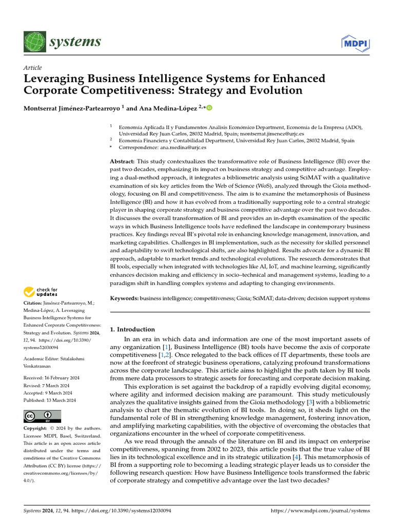 Leveraging Business Intelligence Systems For Enhan | PDF | Business ...