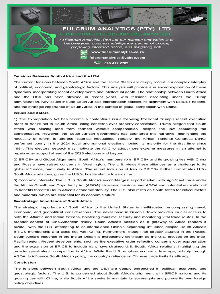 Fulcrum Analytics Indepth Intelligence Reports - 6 | PDF | The United ...