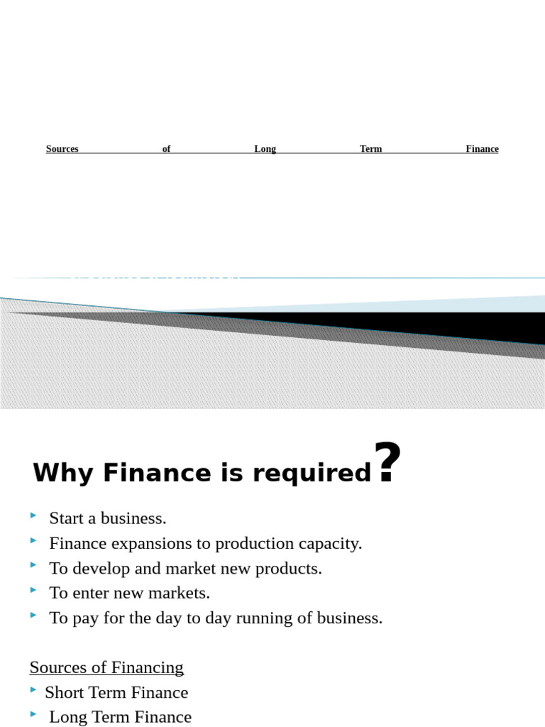 Long-Term Finance Sources Explained | PDF | Preferred Stock | Dividend