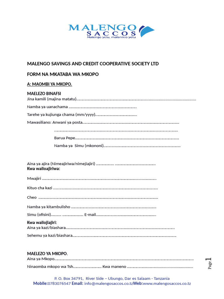 Mkataba Wa Mkopo | PDF