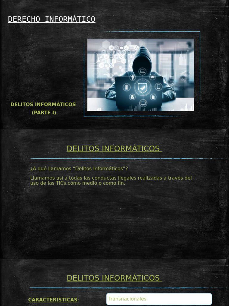 Derecho Informático - Delitos Informaticos 1 Parte | PDF | Cibercrimen ...