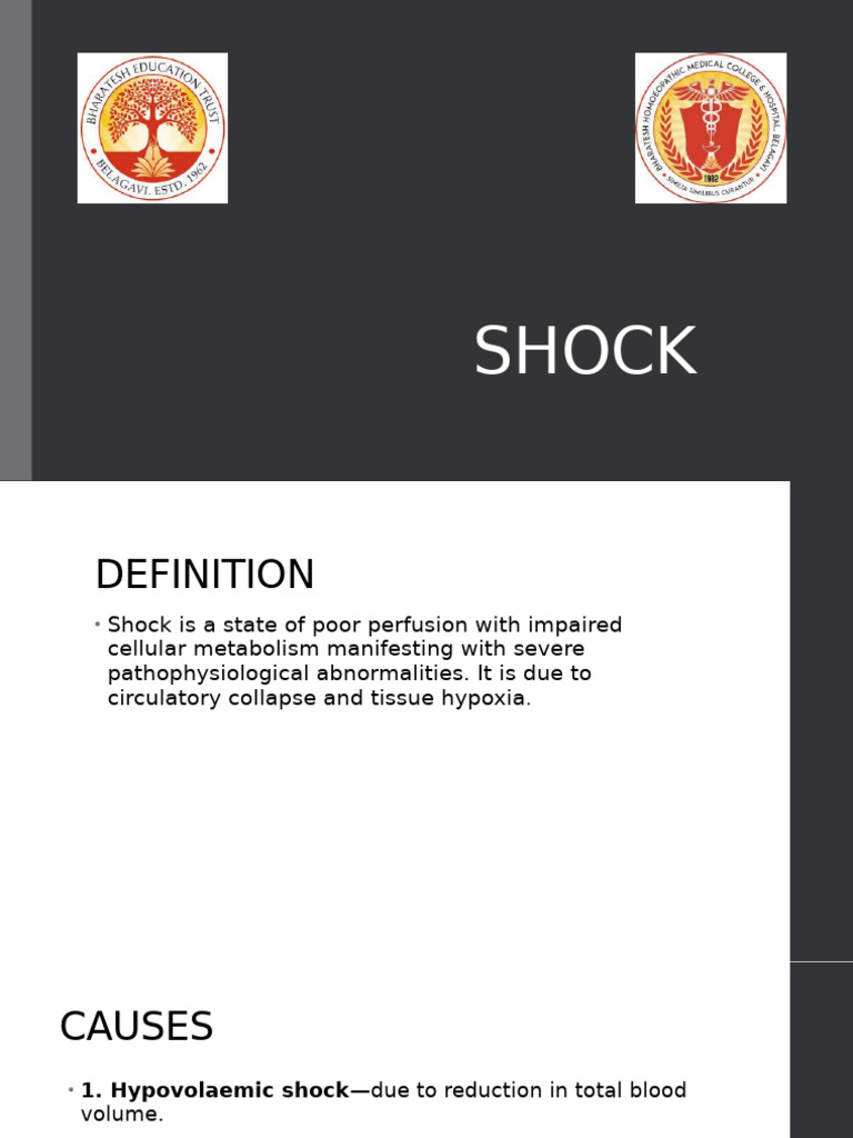 Understanding Types and Causes of Shock | PDF | Shock (Circulatory) | Heart