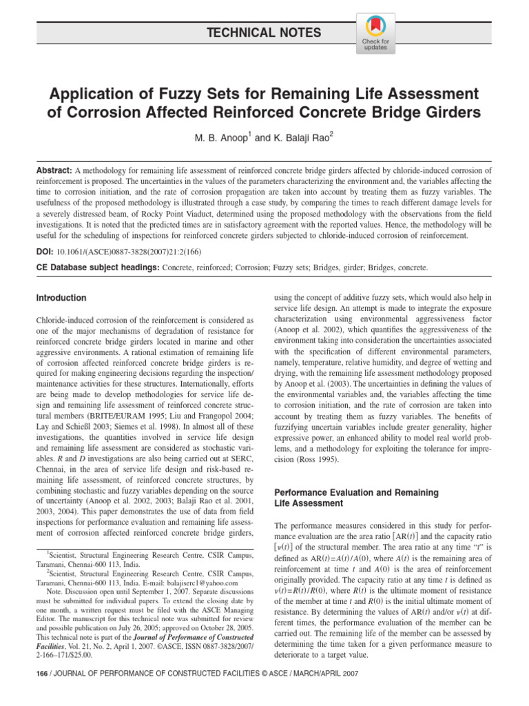 Fuzzy Sets in Concrete Bridge Life Assessment | PDF | Corrosion | Concrete