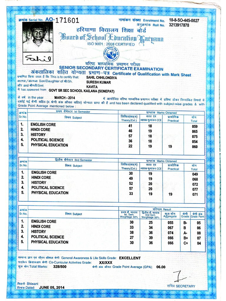 Mark Sheet | PDF