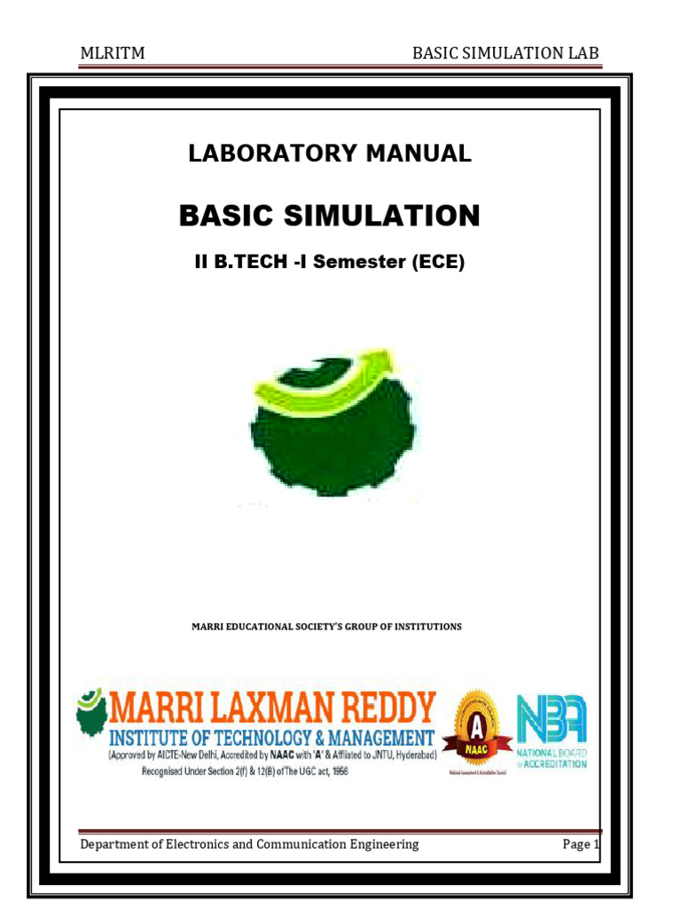 Basic Simulation Lab Manual for ECE | PDF | Trigonometric Functions ...