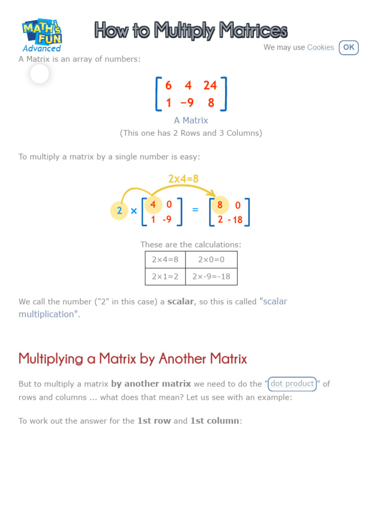 Matrix Multiplication Explained | PDF | Matrix (Mathematics ...