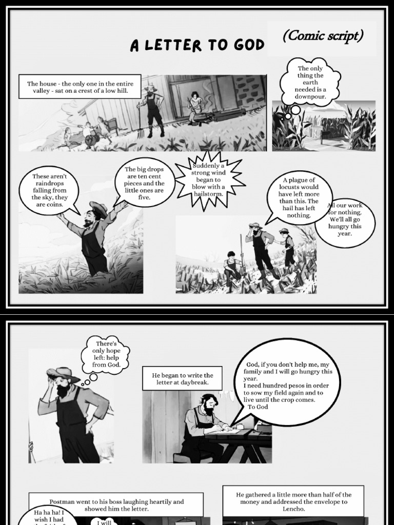 Comic Strip On A Letter To God HHW | PDF