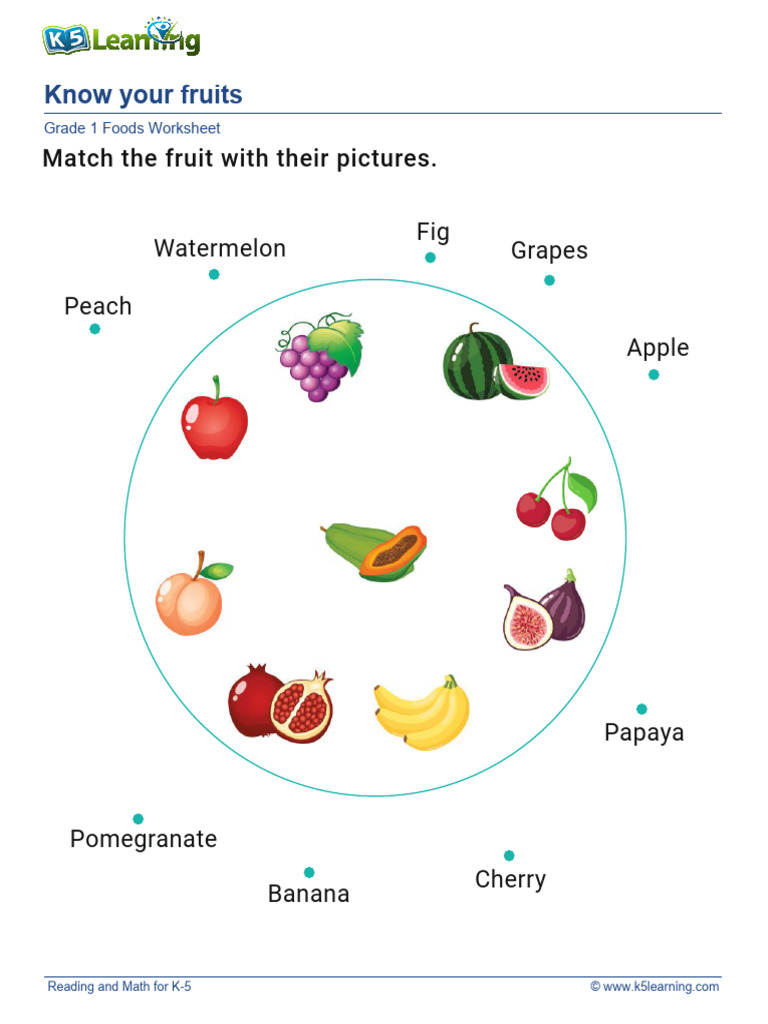 Grade 1 Fruits Vegetables C Pdf