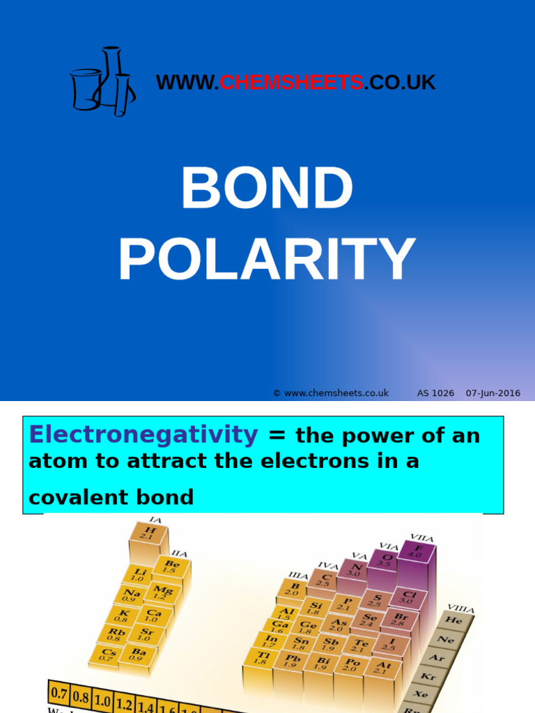 Electronegativity and Bond Polarity | PDF | Ionic Bonding | Chemical Bond