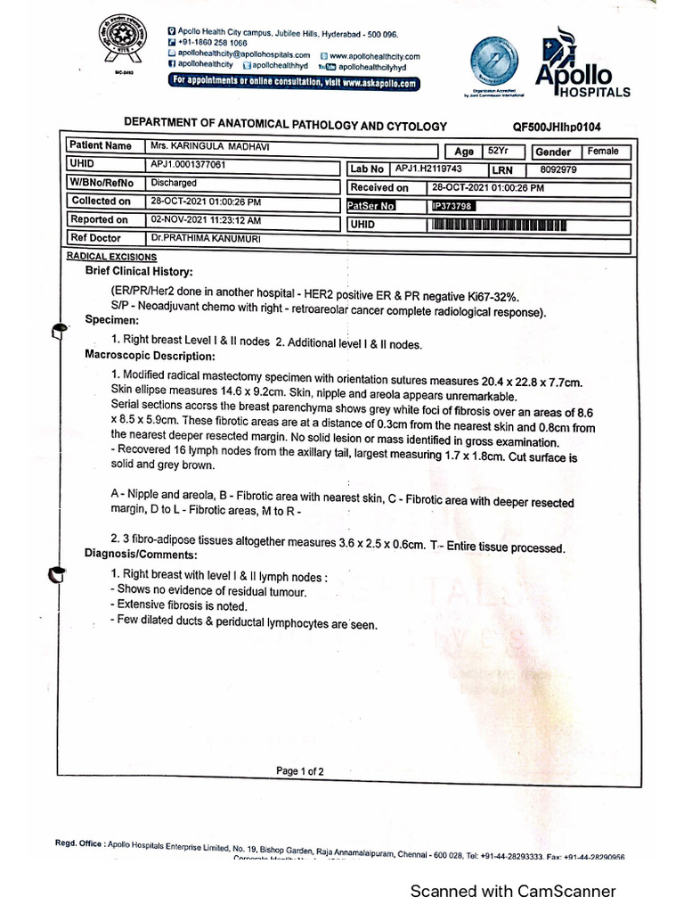 Histopathological Report | PDF