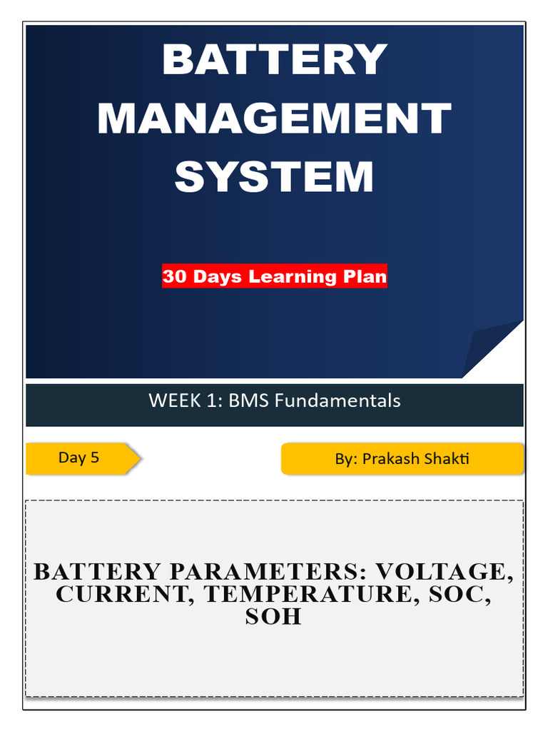 Battery Management System: Key Parameters | PDF | Electric Current ...