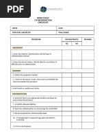 Intra Foley Catheterization Checklist | PDF