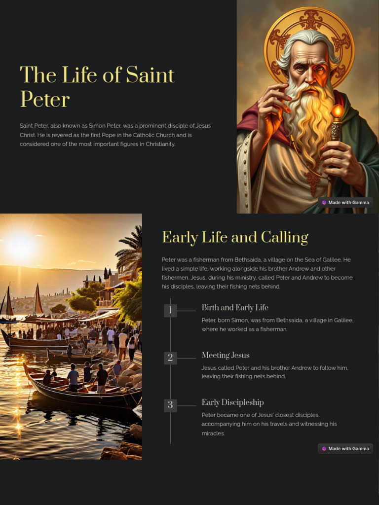 Life and Legacy of Saint Peter | PDF | Saint Peter | Jesus