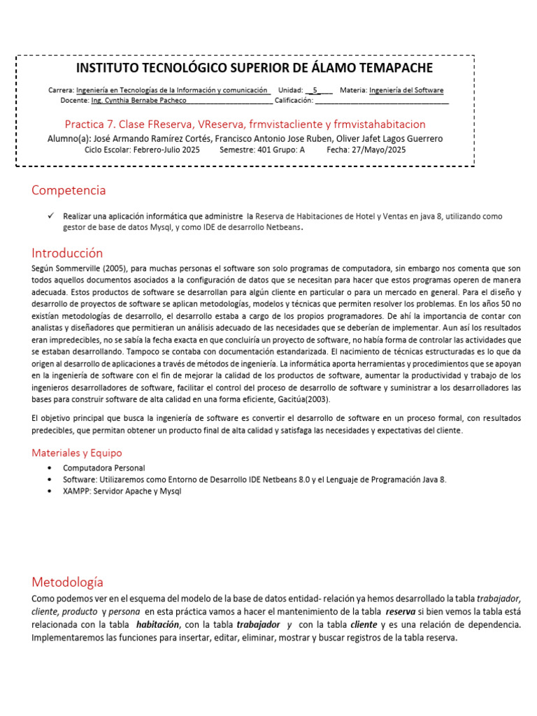 U5 Practica Siete Francisco José | PDF | Software | Ingeniería de software