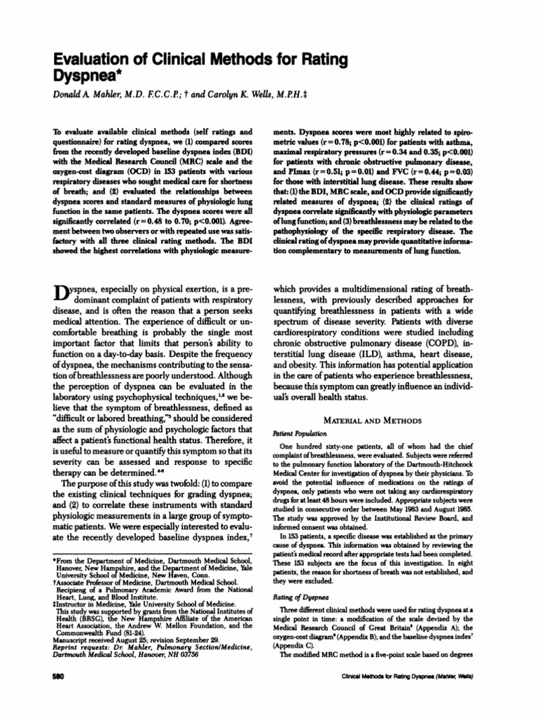 Evaluation of Clinical Methods for Rating | PDF