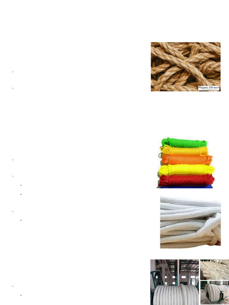 Types and Inspection of Fiber Ropes | PDF | Rope | Fibers
