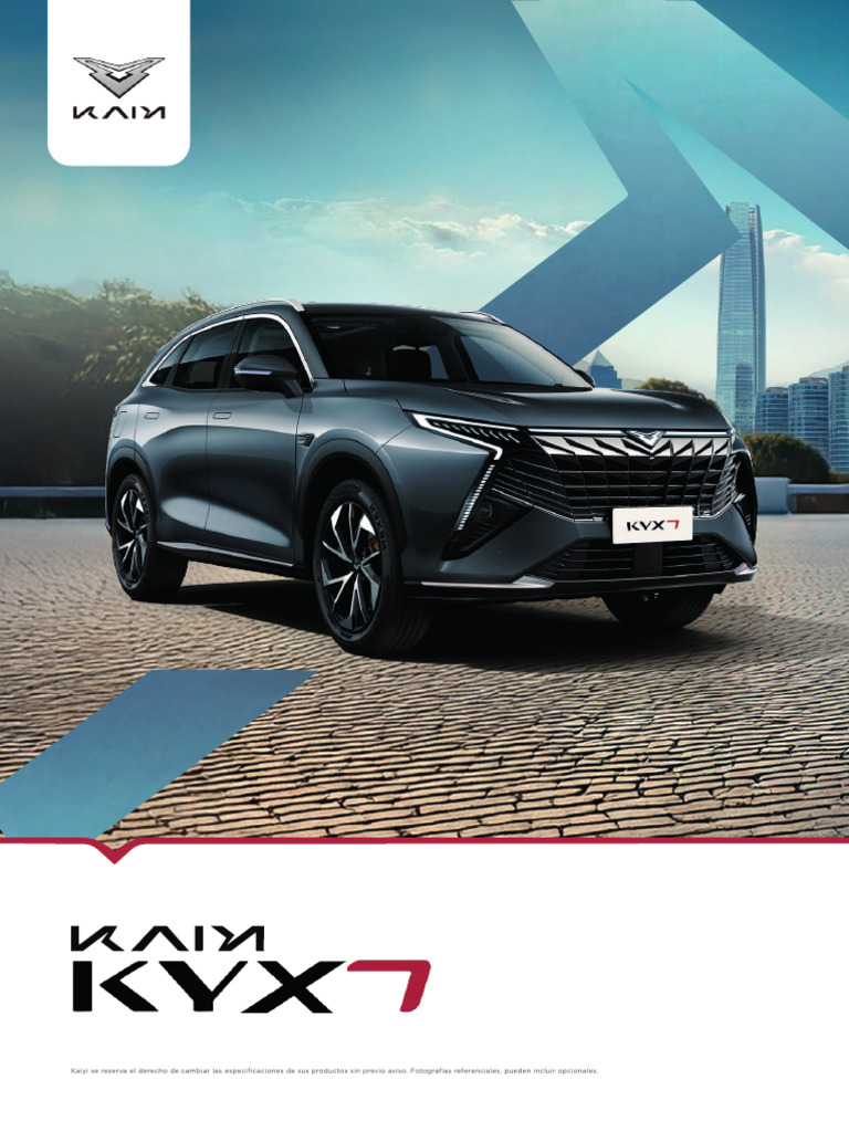 Kaiyi KYX7: Especificaciones y Equipamiento | PDF | Fabricantes de ...