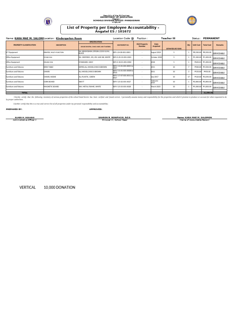 ESF Equipment Inventory - Langley | PDF | Equipment | Manufactured Goods
