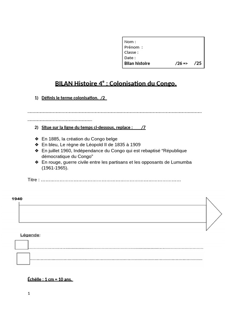 Histoire de la colonisation du Congo | PDF | Congo belge | République ...