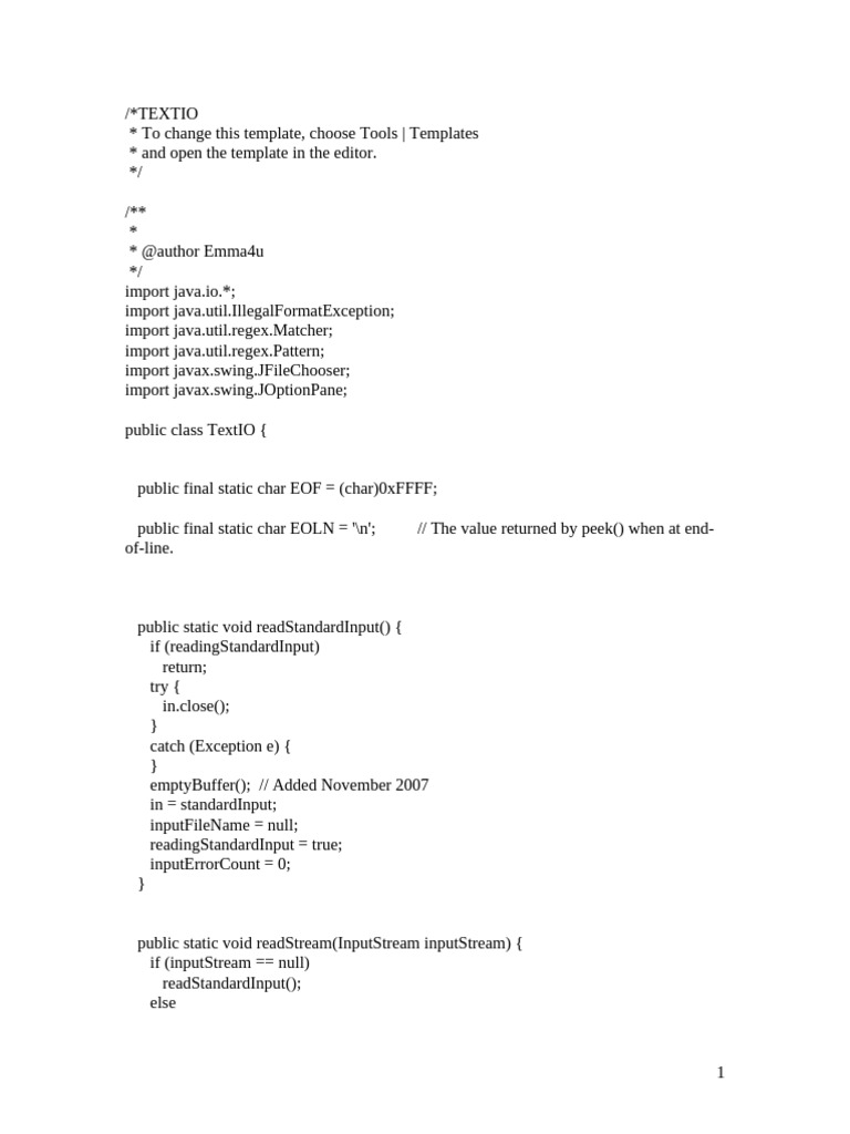 Java Text Input/Output Class Guide | PDF | Boolean Data Type | Computer ...