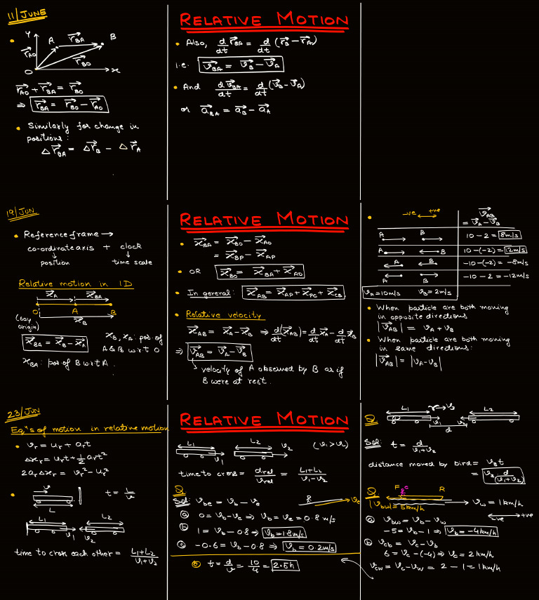 L Relative Motion | PDF