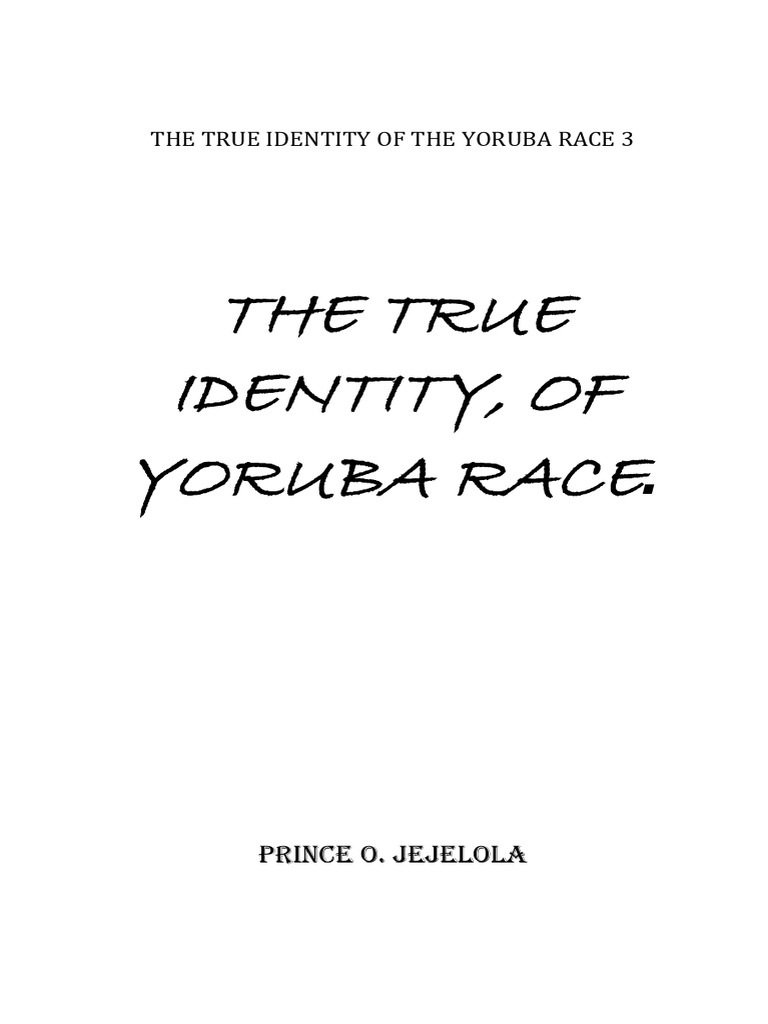 Unveiling the Yoruba Race Identity | PDF | Saul