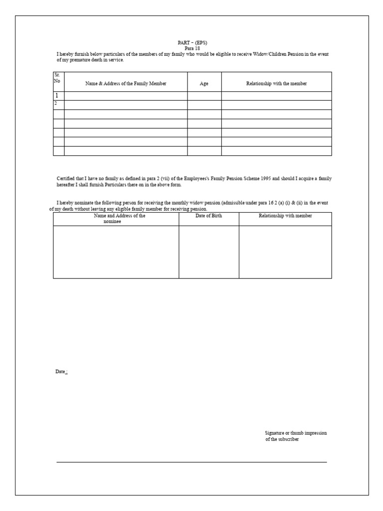 EPS Nominee Declaration Form | PDF