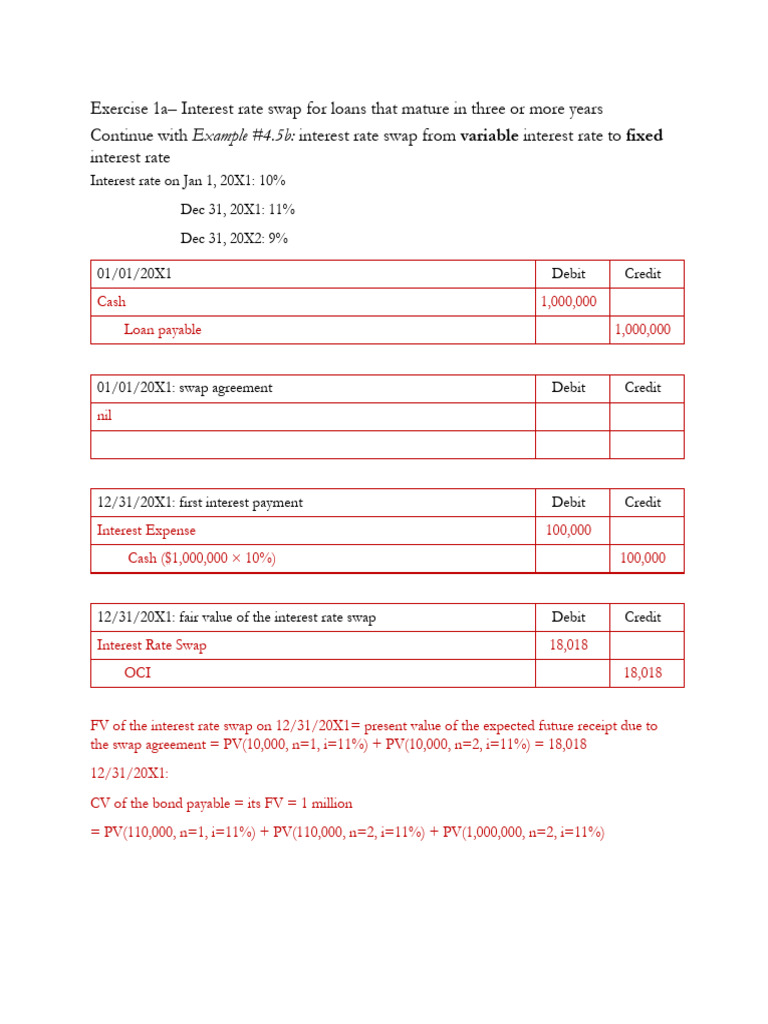 Exercise on Interest Rate Swap Over More Than Two Periods1_solution (1 ...
