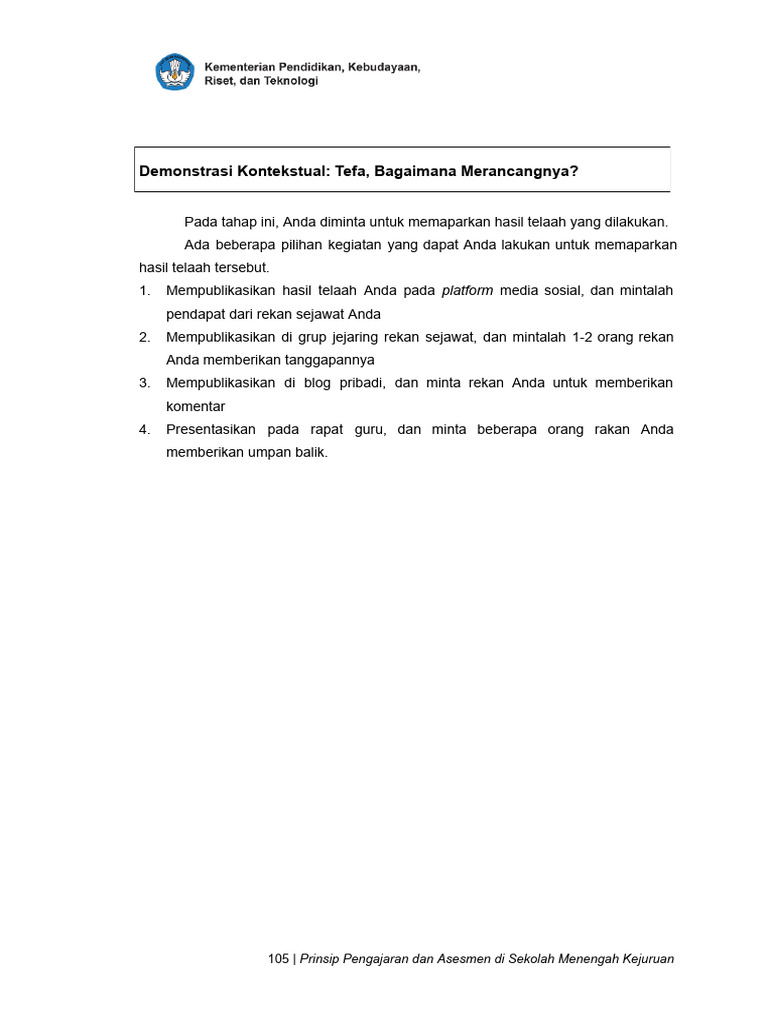 Rancang Tefa untuk Hasil Telaah | PDF