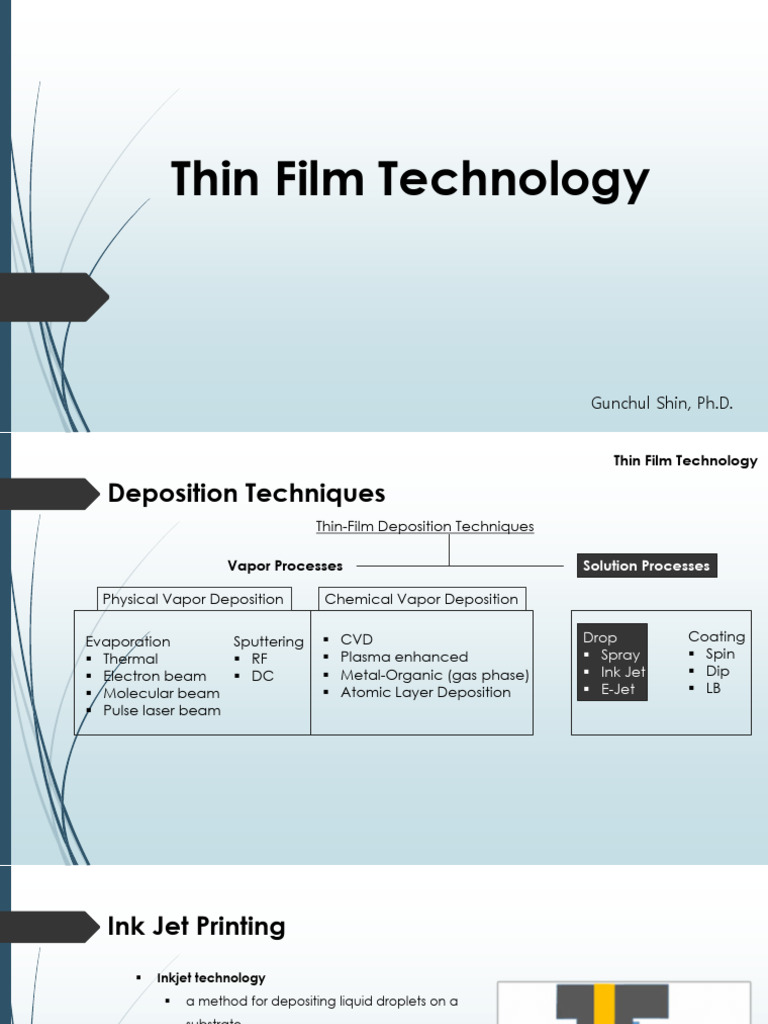 Thin Film Deposition Techniques Overview | PDF | Scanning Electron ...