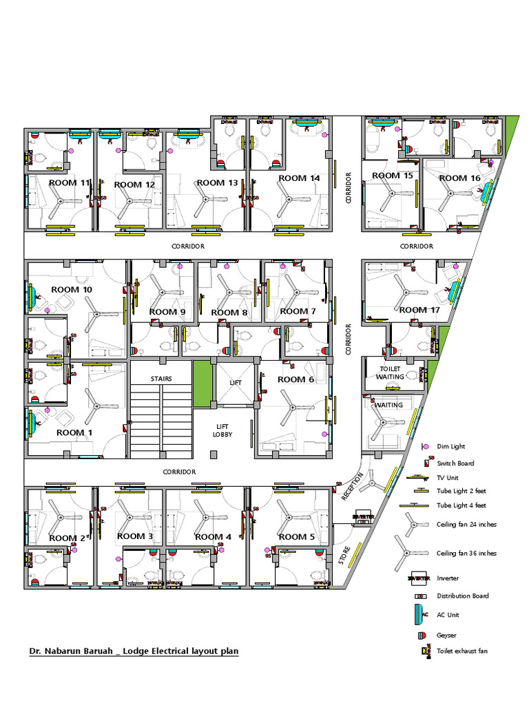 Lodge Electrical Layout Plan | PDF | Manufactured Goods | Electrical ...