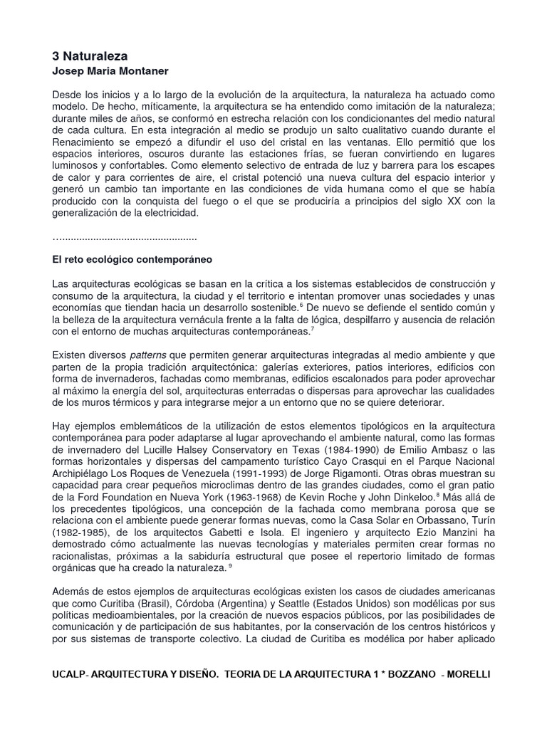 Arquitectura y Naturaleza Sostenible | PDF | Naturaleza | Entorno natural