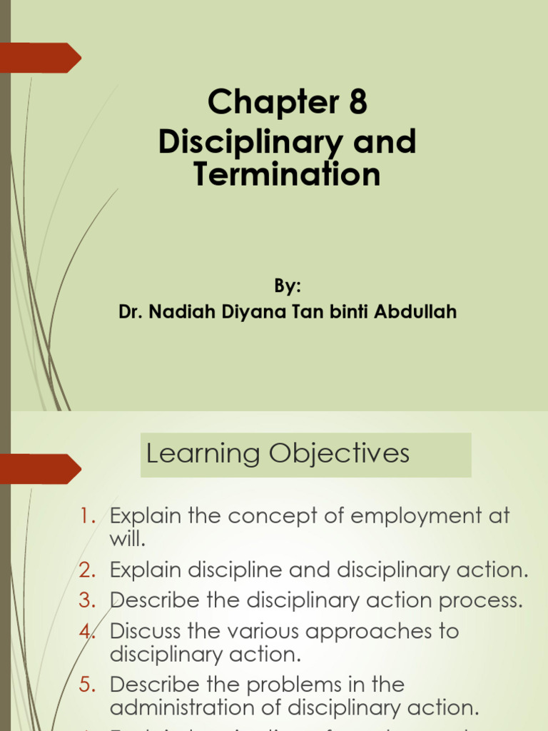 Disciplinary Action and Termination Guide | PDF | Employment | Disciplines