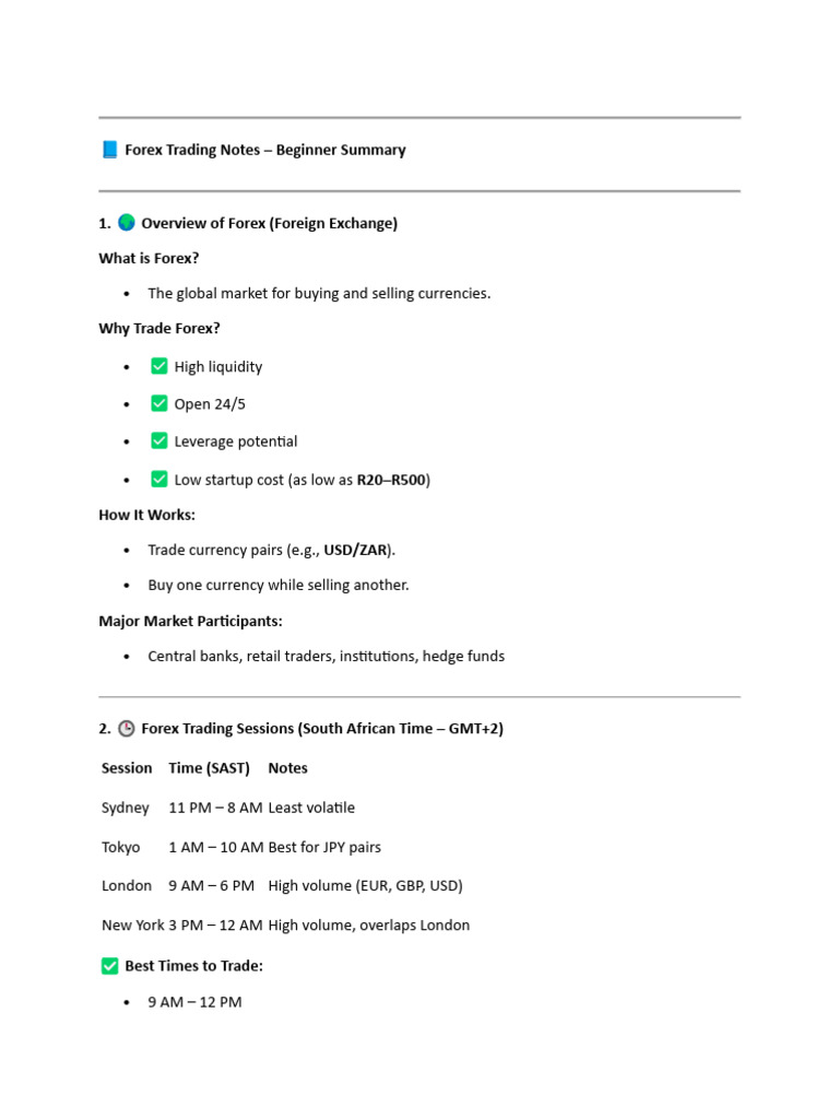 Forex Trading Guide for Beginners | PDF | Foreign Exchange Market ...