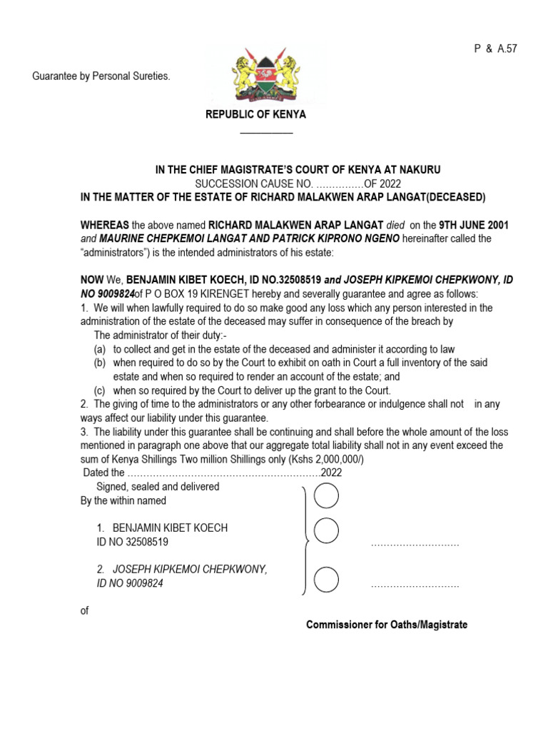 Succession | PDF | Probate | Affidavit