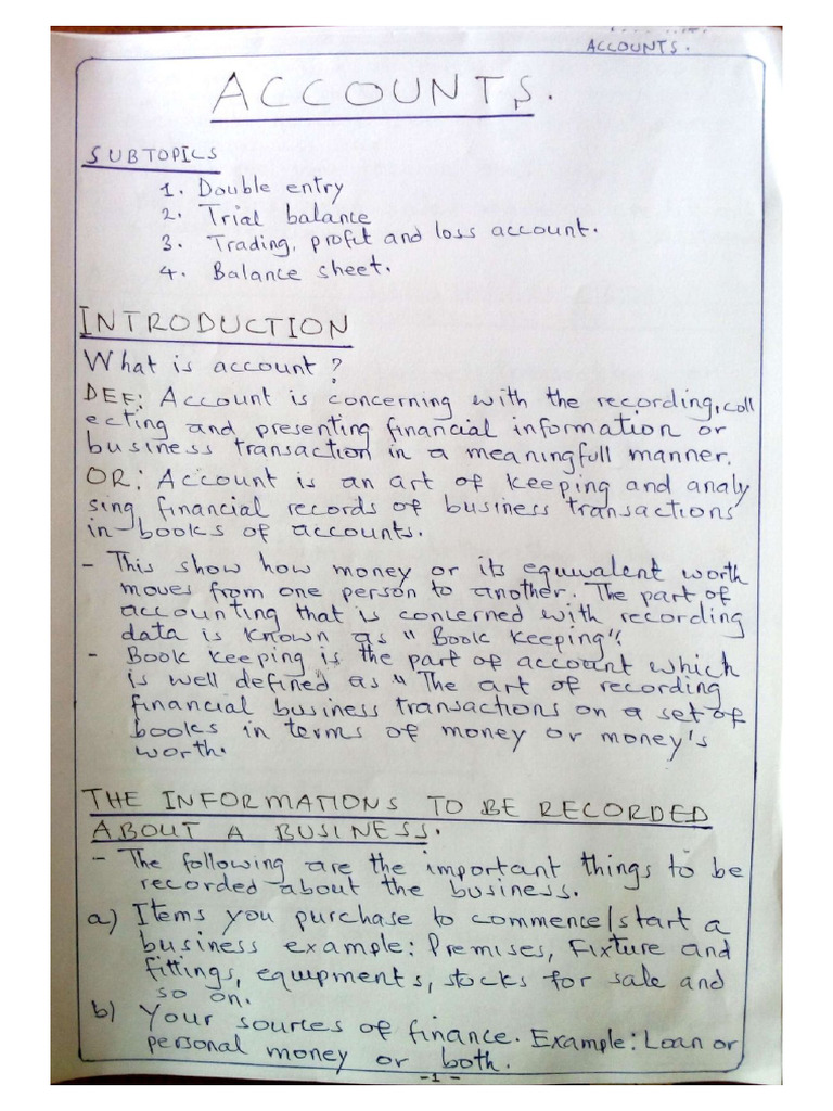 Account Full Notes | PDF