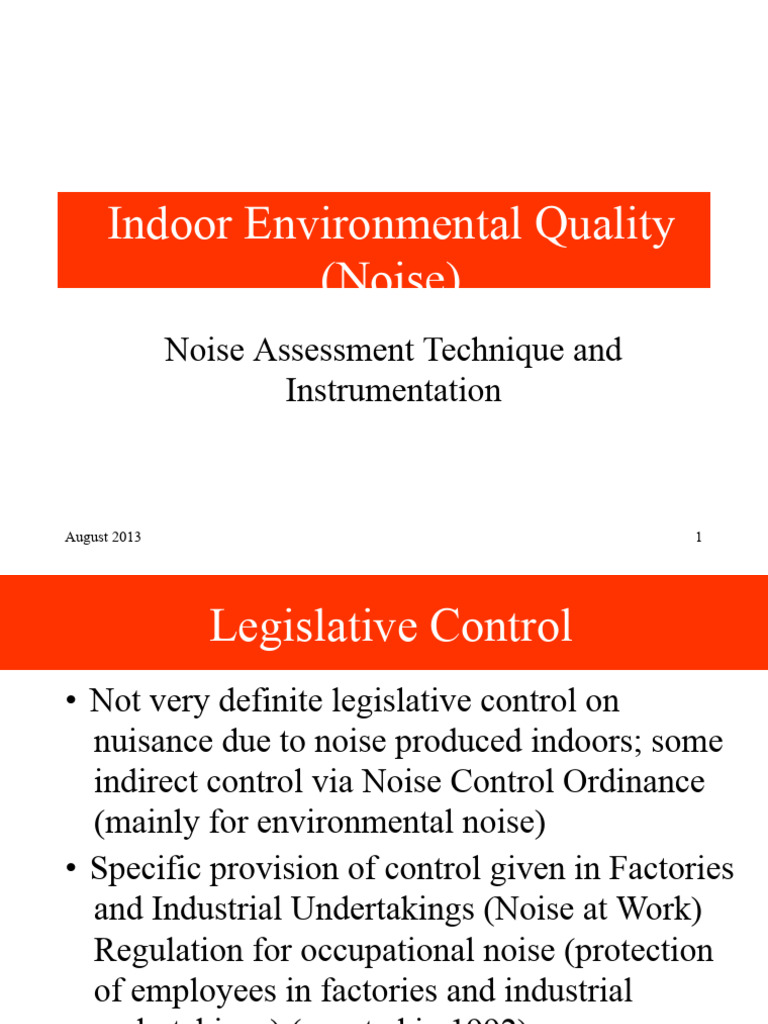Indoor Noise Assessment Guidelines | PDF | Noise | Electrical Engineering