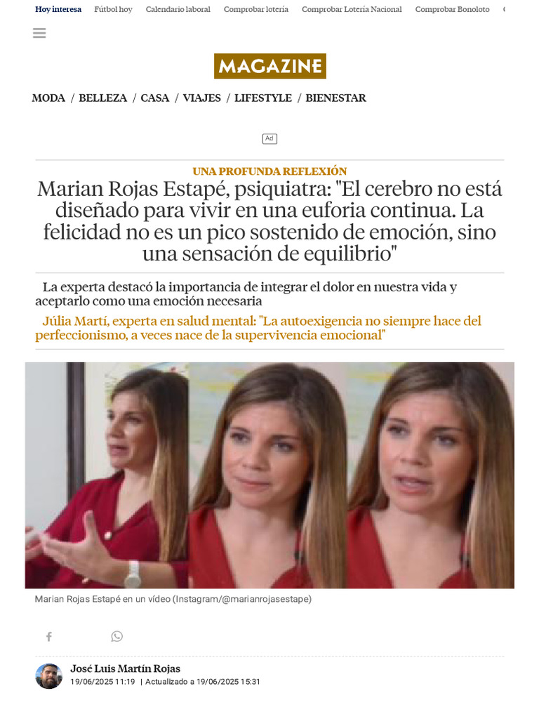 Marian Rojas Estapé, Psiquiatra - ''El Cerebro No Está Diseñado P | PDF ...