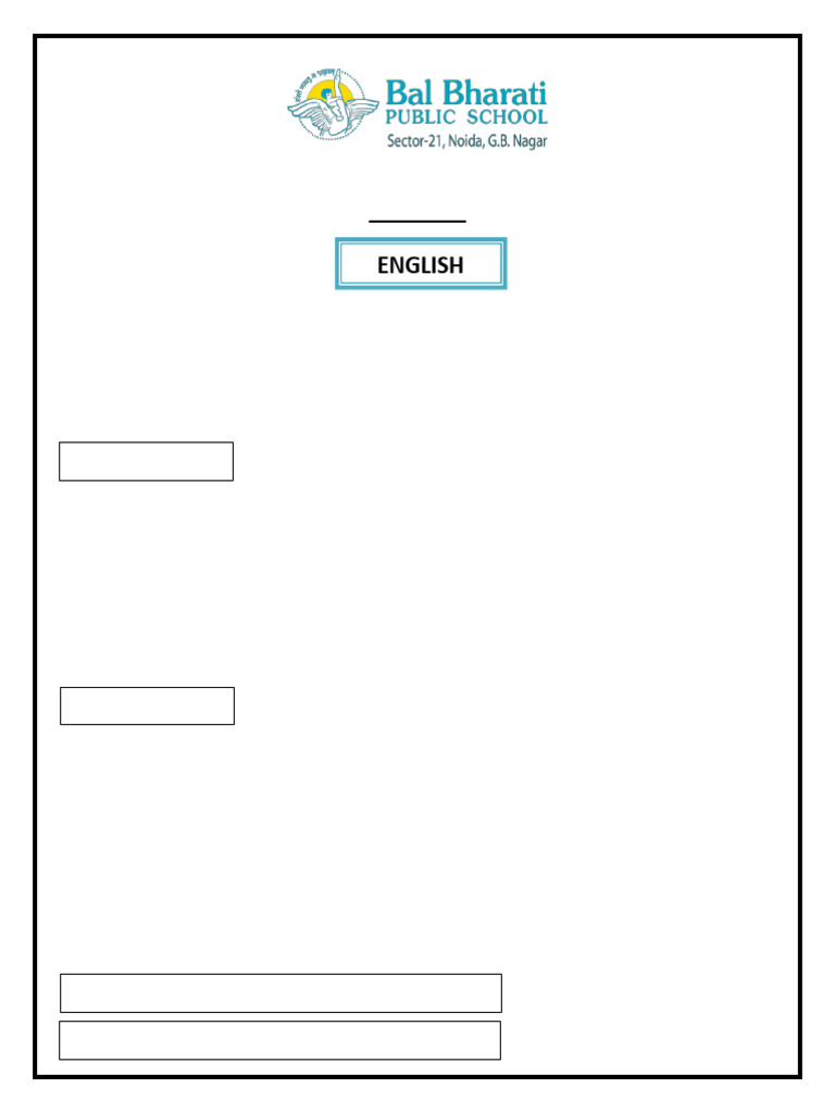 Class 3 English Syllabus Overview | PDF