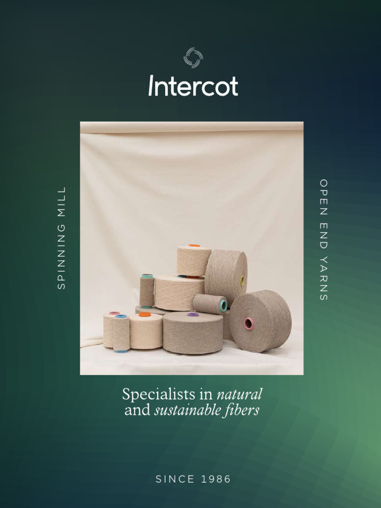 Intercot: Open End Yarn Production | PDF | Linens | Yarn