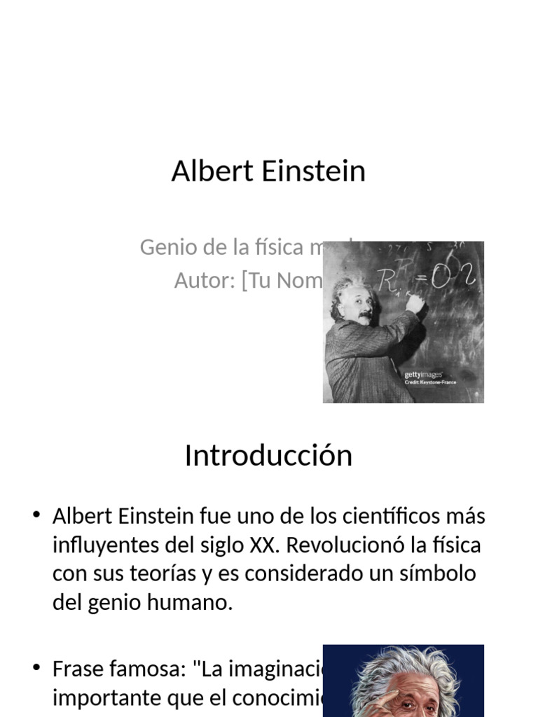 Albert Einstein Presentacion Con Imagenes Subidas | PDF