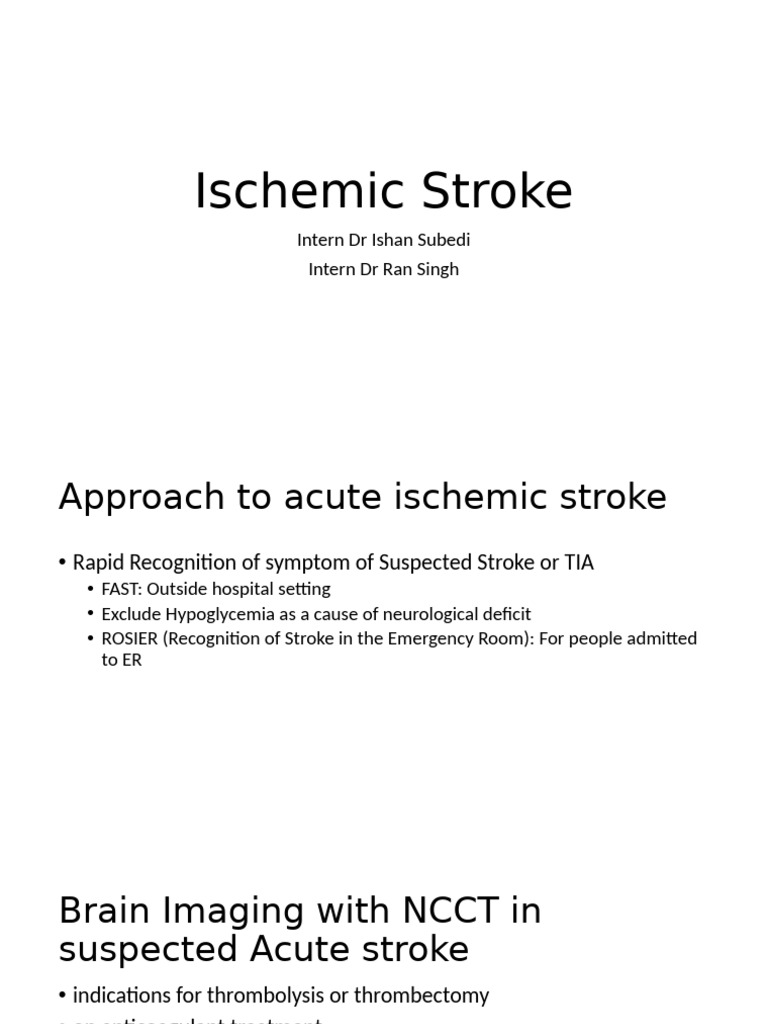 Acute Ischemic Stroke Management Guidelines | PDF | Stroke | Ischemia