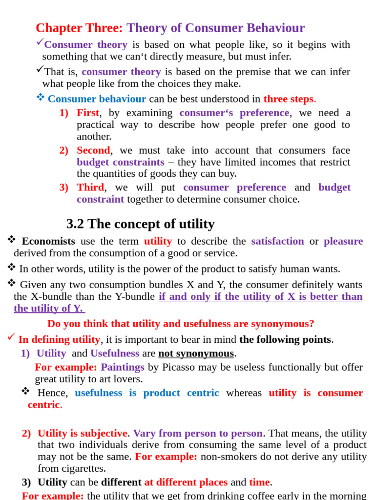 Understanding Consumer Behavior Theory | PDF | Utility | Consumer Behaviour