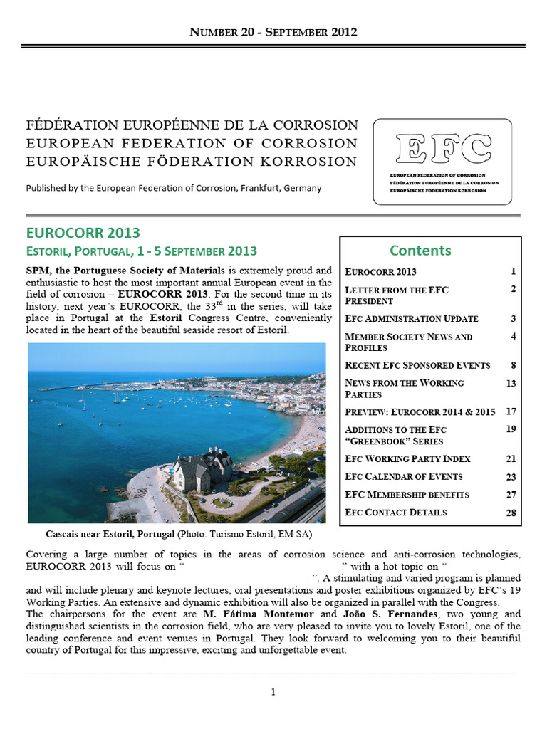 EUROCORR 2013 Conference Overview | PDF | Corrosion | Oil Refinery